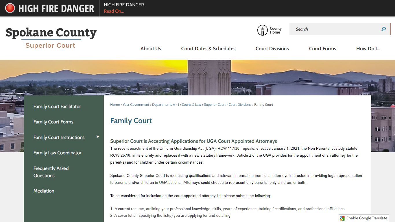 Family Court | Spokane County, WA